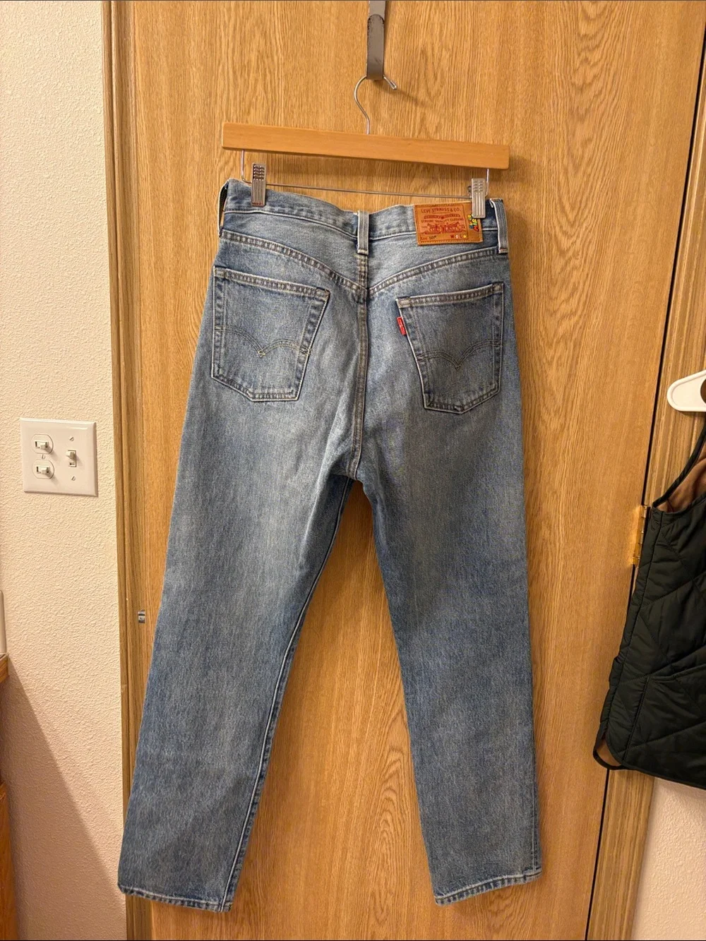 Super Mario x Levi's 501 Straight Jeans in Mid Blue Wash